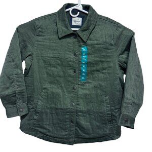 Tachs Girlfriend Quilted Jacket Womens XL Green Coat X-Large